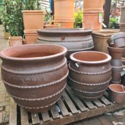 Woodlodge 70cm Kilburn Natural Clay Glazed Pot -Wolf-Garden Shop 5021346484649 3
