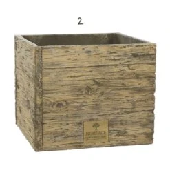 Woodlodge 37cm Heritage Oak Square Planter 5 Woodlodge 37cm Heritage Oak Square Planter -Wolf-Garden Shop 5021346487725 3