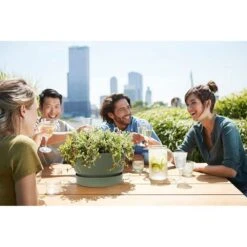 Elho 33cm Leaf Green Greenville Bowl Planter 9 Elho 33cm Leaf Green Greenville Bowl Planter -Wolf-Garden Shop 8711904332464 5