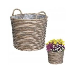 Koopman 39cm Wicker Basket Planter 5 Koopman 39cm Wicker Basket Planter -Wolf-Garden Shop 8719202993394 3